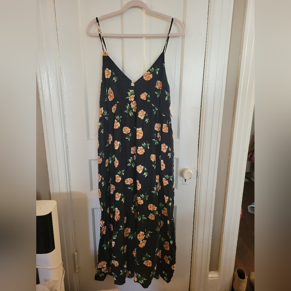 Floral Black Maxi Dress